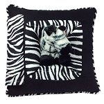 Zebra Stripes<br>Peek-A-Boo Pillow - Large